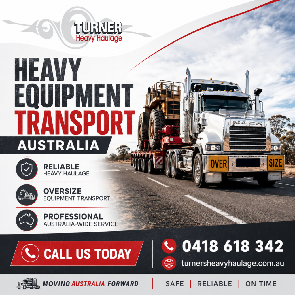 Heavy Equipment Transport Australia for Safe Haulage
